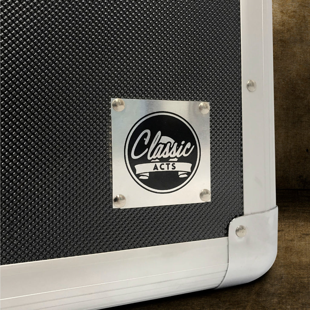 Classic Acts Vinyl Record Album Storage Case – Aluminum Lp Record Player Crates for Records – Holds up to 75 Records