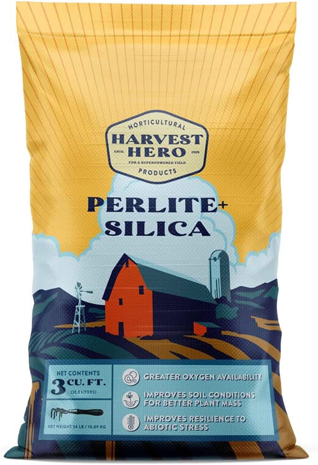 Harvest Hero Perlite w/Silica for Potting Soil Mix, Root Cuttings, Containers and Hydroponic Growing - Medium Grade - 3 Cubic Foot – 20 Pounds