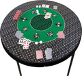 Poker Table Top Pad – for Texas Holdem Casino Style – 48” X 48” Round – Portable Rolling Rubber Folding Mat – Professional 3 Layers-Includes Carry Bag, 48 Green