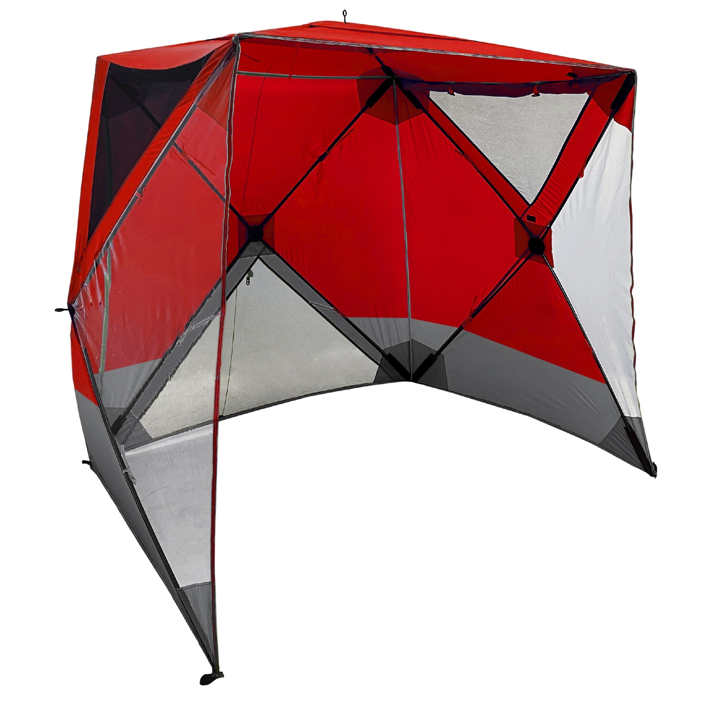 CoverU Sports Tent Pod SUN Protection – Pop Up 2 Person Hot Climate Canopy Shelter – Patent Pending - RED