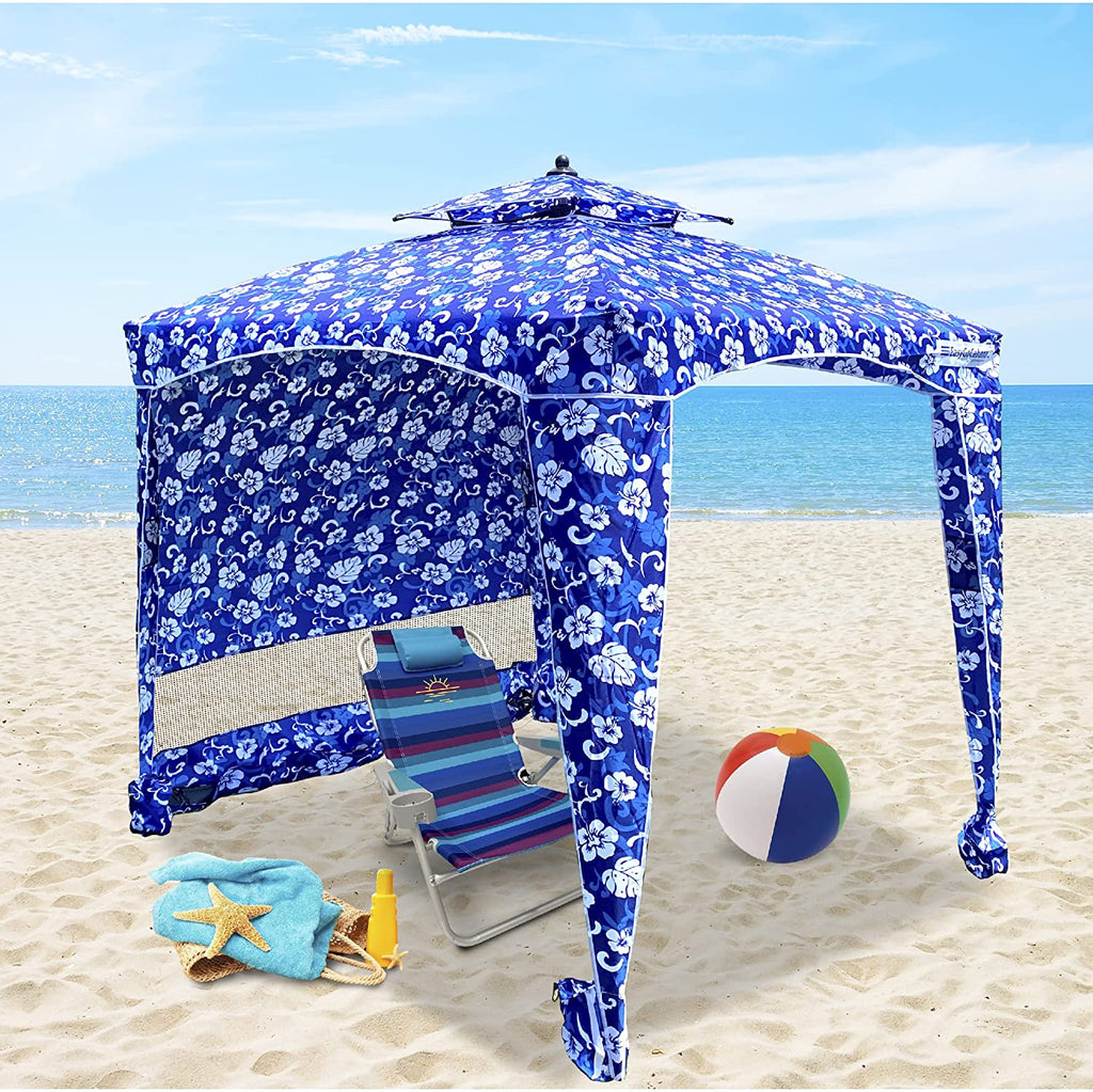 EasyGo Cabana 6' X 6' Beach & Sports Cabana Stays Cool & Comfortable - Easy Assembly - Large Shade Area-Elegant & Classy