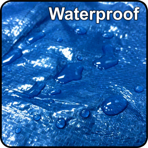 8' x 10' - Tent Shelter Tarp Cover Waterproof Tarpaulin Plastic Tarp Protection Sheet for Contractors, Campers, Painters