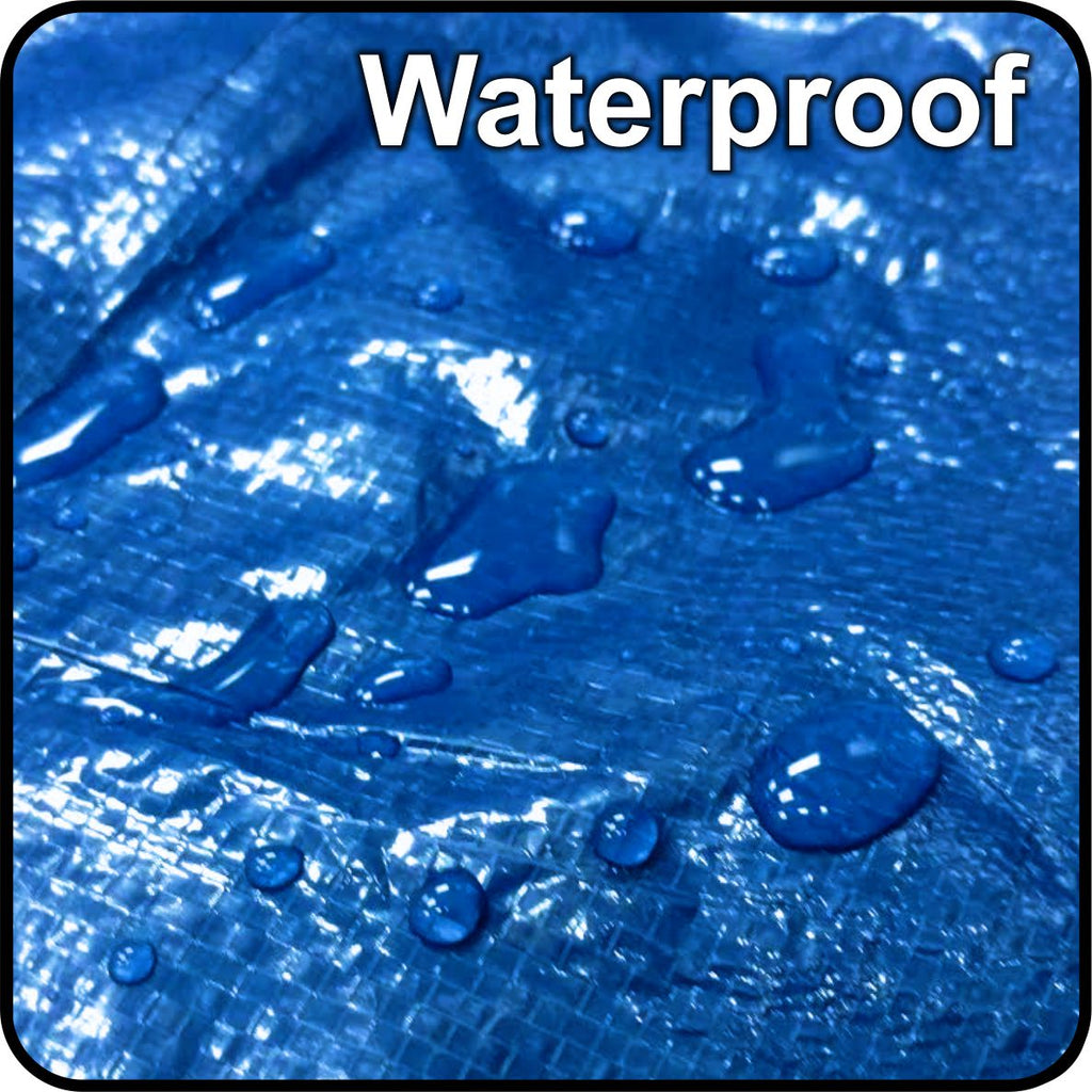 9' x 12' - Tent Shelter Tarp Cover Waterproof Tarpaulin Plastic Tarp Protection Sheet for Contractors, Campers, Painters