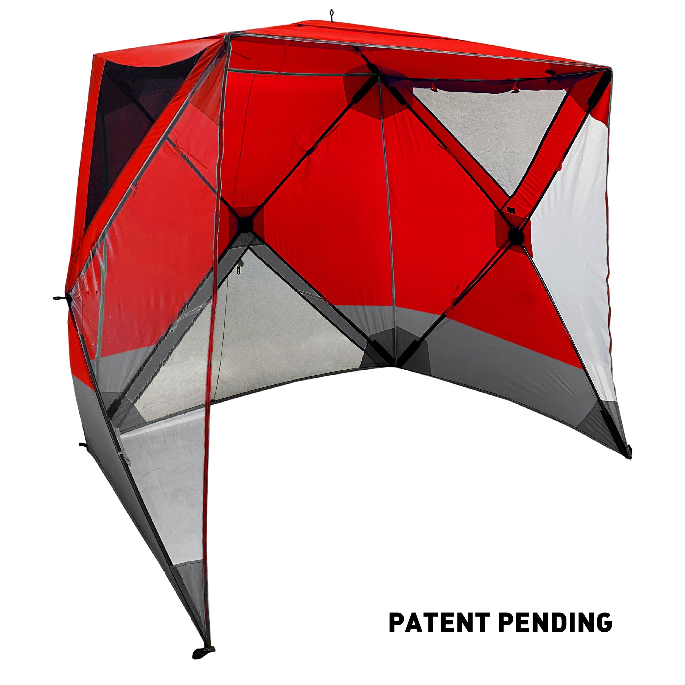 CoverU Sports Tent Pod SUN Protection – Pop Up 2 Person Hot Climate Canopy Shelter – Patent Pending - RED
